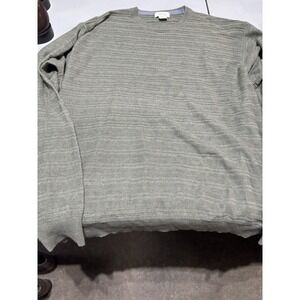 Vintage 90's Barneys New York Mens Green Waffle-knit Cotton Blend Size‎ XL